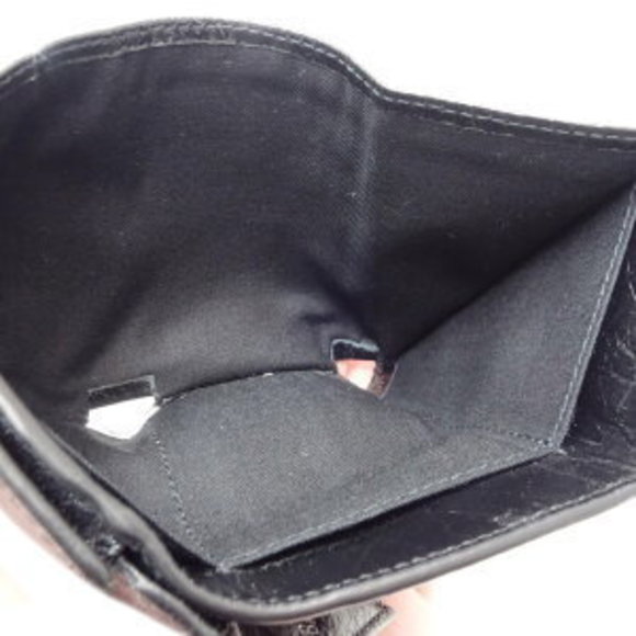 BALENCIAGA Paper Mini Wallet Trifold Leather Black Greffiti - Picture 5 of 8